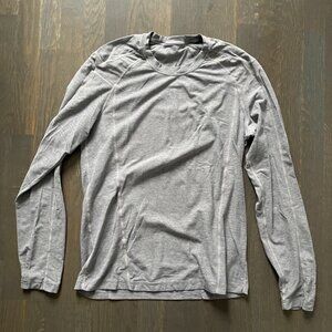 Lululemon Grey Long Sleeve Crewneck Training Shirt Men's Large